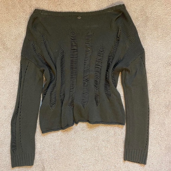 NWT Guess Los Angeles olive green knit sweater. ‘Travertine’ - Picture 2 of 5